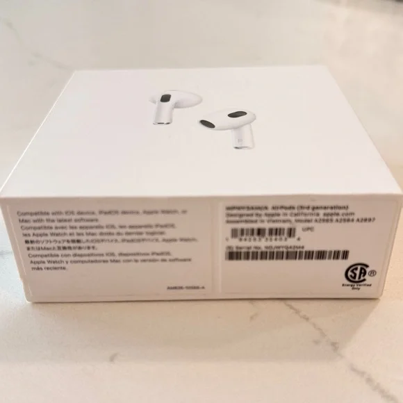 Apple AirPods 3rd Gen with Charging Cable, Case & USB Adapter